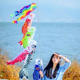 40/70/100 cm Japan Style Karp Wind Sock Flag Wind Chimes Hangende Decorations Yard Koinobori Hanging Decor