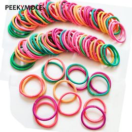 40/80 stks meisjes wave kleuren veilige elastische rubberen bands kinderen ring elast stropdas paardenstaarthouder kinderen haaraccessoires