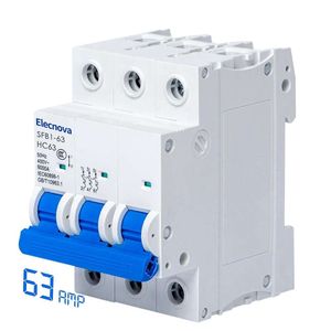 Disyuntor de 40 amperios Disyuntor en miniatura CA 3 polos 400 V Disyuntores montados en riel DIN Protección contra cortocircuitos y sobrecargas Interruptor de desconexión MCB (3P 1A - 125A)