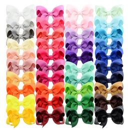 40 petits nœuds de ruban en vrac pour tout-petits, avec pinces à cheveux en crocodile, nœuds de cheveux solides pour enfants, nattes, accessoires pour petites filles, 314J