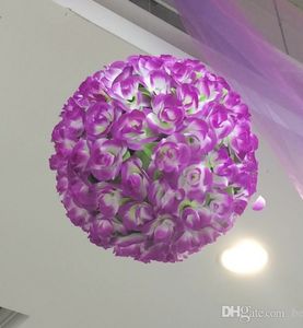 Fleurs artificielles décoratives élégantes en soie, 40 cm, boule de baiser, ornement artisanal DIY pour fête de mariage, fournitures de décoration