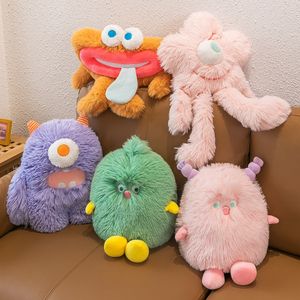 Poupée en peluche petit monstre aux cheveux longs de 40 cm poupée créative monstre aux grands yeux LT0062