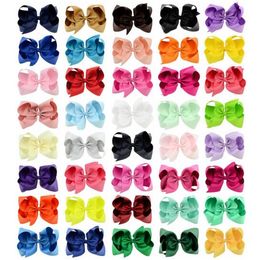 6 inch meisje haar bogen snoepkleur barettes lolita haar bowknot kinderen meisjes clips haaraccessoire 40 kleuren