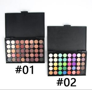 Palette de maquillage d'ombres à paupières mates et chatoyantes à haute pigmentation, 40 couleurs, spectre complet d'artiste, paillettes métalliques imperméables, nuances crémeuses, terreuses et fumées