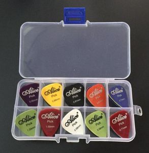 40 médiators de guitare, 1 boîte, étui Alice, basse électrique acoustique, pic plectre, médiateur, instrument de musique, mélange d'épaisseur 058155775160