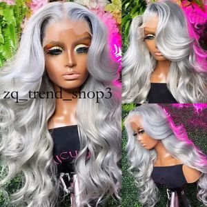 40 pouces 13x4 Body Wave Lace Front Heuv Hair Wigs 250% Brésilien Water Wave Lace Frontal Wig Fomen Women Blonde / Red / Grey Synthetic Wig Cosplay 91