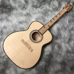 Guitare acoustique folk en bois massif personnalisée de 40 pouces