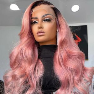 40 inch Hoogtepruik Wig Human Hair HD Lace Frontale pruik Glueless vooraf geplukte blonde pruik gekleurd bot rechte kant Voorpruiken Synthetische pruik