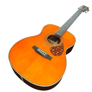 40 inch om-serie akoestische gitaar met massief houten profiel