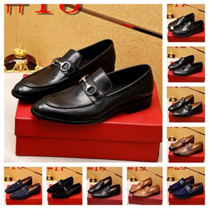 40 Chaussures de créateur de luxe Nouvelles chaussures pointues en daim avec couronne en métal Oxford pour hommes Robe de bal de mariage formelle Chaussures Homecoming Sapatos Taille 38-46