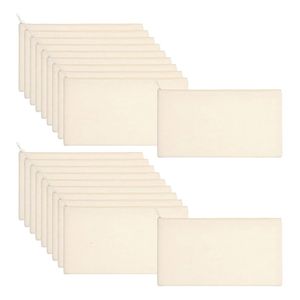 40 PCS canvas potloodzak ritssluiting make -uptassen blanco Craft Diy Bags Multipurpose toiletische stationaire opbergtassen 231221