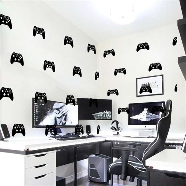 40 pièces contrôleur de commutateur de jeu XBOX autocollant mural jeu manger dormir zone de jeu Ps4 décalcomanie chambre vinyle 210929