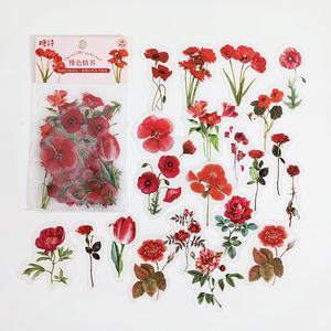 40 Pcs Plantes Thème Autocollants Décoration Autocollants Ensachés Autocollants Scrapbooking Cadeaux Enfants