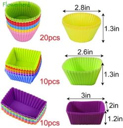 40 PCS Silicone Lunch Box Dividers, Bento Bundle Lunch Box Dividers for Kids Lunch Accessories