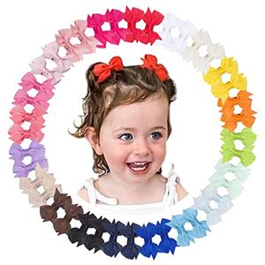 40 pièces épingles à cheveux minuscules mini 3.1 pouces arcs de cheveux avec pinces crocodiles pour filles nourrissons tout-petits accessoires de cheveux