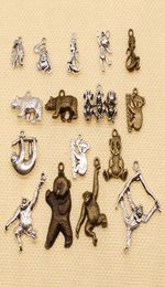 40 stuks zilveren charme of hangers sieraden maken dieraap orangutan koala bear panda luiaard hj0287130572