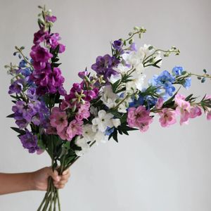 40 Real Touch Branche de fleur de Delphinium artificiel avec des bourgeons fleurs de fausses fleurs bricolage / maison / maison de vacances | Cadeau 240417