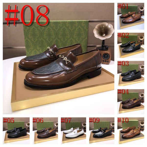 40 style haute qualité luxe peau chaussures designer robe hommes respirant décontracté hommes chaussures en cuir mode luxe mocassins pour slip sur la taille des hommes faits à la main 6.5-12