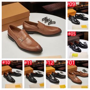 40 stijl luxe Italiaanse zwarte formele schoenen heren loafers bruiloft ontwerper kleding schoenen lakleer Oxford schoenen voor heren lederen schoenen