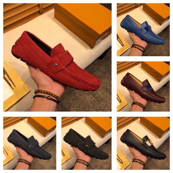 40 style Hommes Designer Mocassins Chaussures Italiennes Appartements Luxueux Marque Mocassins À La Main Mode Conduite Chaussures Loisirs Marche Chaussure Elegantes Robe Grande Taille 38-46