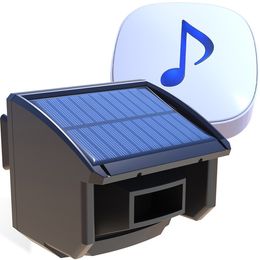 400 metros Solar Wireless Roillway Alarma al aire libre Sensor de movimiento resistente al clima Detector Sistema de alerta de seguridad DIY