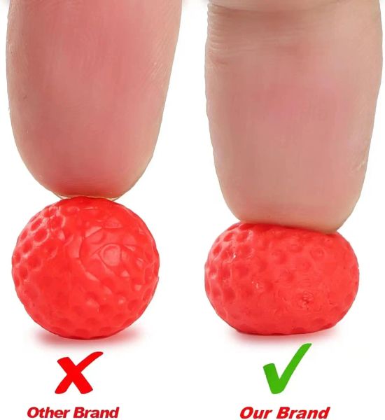 Bolas de paquete de recargador de 400 rondas para Nerf Hyper 14 mm rojo de buena buena elasticidad recarga dardos pistola de juguete tpe balas