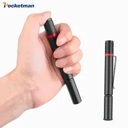 Zaklampen Torches 4000 LM XPE Handheld Pen Pocket Torch Camping Fishing Super Mini Led Clip Check Light 1 batterij Gratis schip1