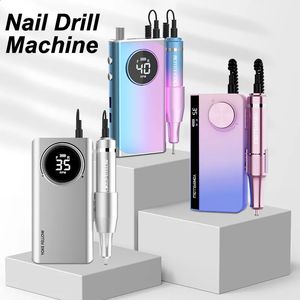 Perceuse à ongles électrique Portable 4000035000 tr/min, avec écran LCD, ponceuse à ongles pour vernis à Gel acrylique, outil à ongles Rechargeable 240119