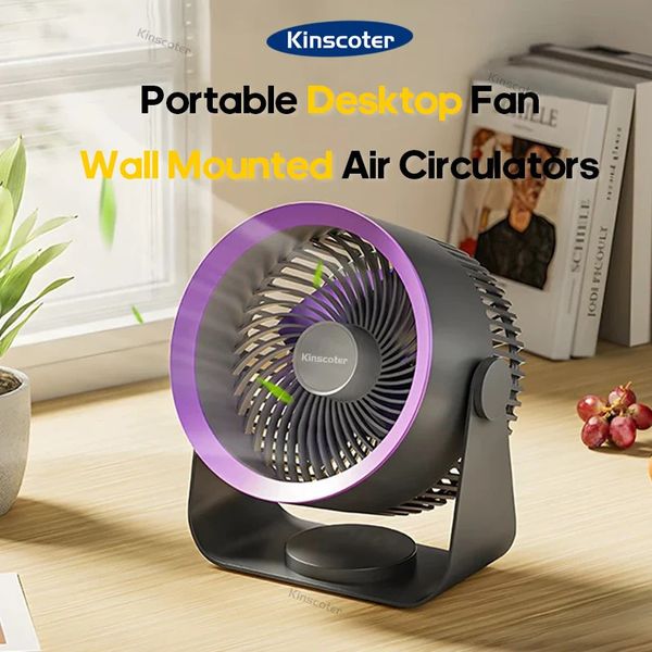 4000mAh ventilateur électrique Portable sans fil circulateur d'air de bureau de bureau de bureau de bureau de plafond pour maison silencieuse ventilation 240411