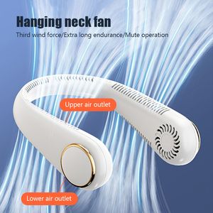 4000mah Portable Hanging Neck Fan USB Charging Electric Wireless ventilador Bladeless Neckband Fan Mini Sports Fans Mute Air Cooler Students Universal