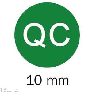 4000 pcs 10 mm groene QC -sticker voor fabrieksfabricage Procedure Kwaliteitscontrole eenvoudige plantverwerking Inspectietag