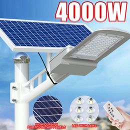 4000W Highpower Solar Light Outdoor 20000mah Street 5054 Lamp kralen Tuinwand Waterdicht 240510