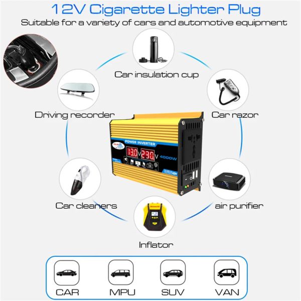 Kit de inversor solar de 4000W 110V/220V Sistema de panel solar de 12 V/18 V Controlador de carga de la batería de panel Solar Generación de energía completa