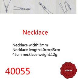 40055 Nachtmode 925 Sterling Silver Cross Twisted Fried Dough Twists Chain Letter Fine Necklace Hip Hop Accessories Gepersonaliseerde ketting