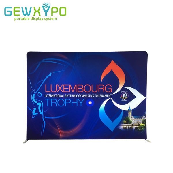 400 cm ou 500 cm de largeur de largeur de bille de commerce Portable Tension Tissu Banner Afficher Mur avec votre conception Printing (Facultatif)