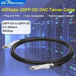 400GPBS QSFP-DD DAC TWINAX-kabel QSFP-DD naar QSFP-DD PASSIVE DIRECT DIRECT KOPER TWINAX KABEL 0.5M, 1M, 2M, 3M 400G DAC-kabel