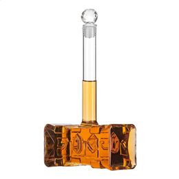 400 ml 3d Hammer Whisky Decanter Home Bar Bar Verre Vin Vinor pour Scotch Vodka Rum Téquila Cadeaux 240419