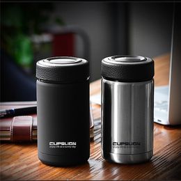 400 ml Business Style Rvs Thermos Thermos Mugs Auto Vacuümflessen Koffie Theekopjes Thermol Water Geïsoleerde Flessen Tuimelaar 220423