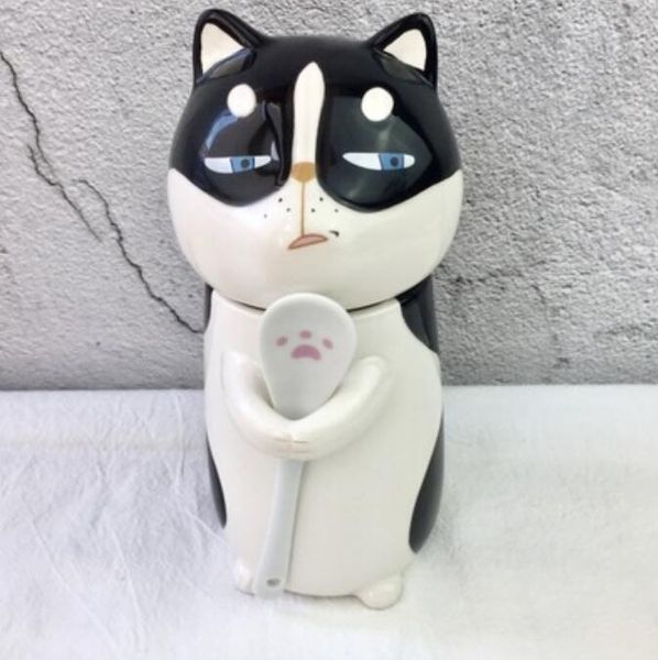 400 ml en céramique créatif dessin animé chien chat thé tasse à café lait animal tasse décor à la maison artisanat décoration porcelaine figurine cadeaux