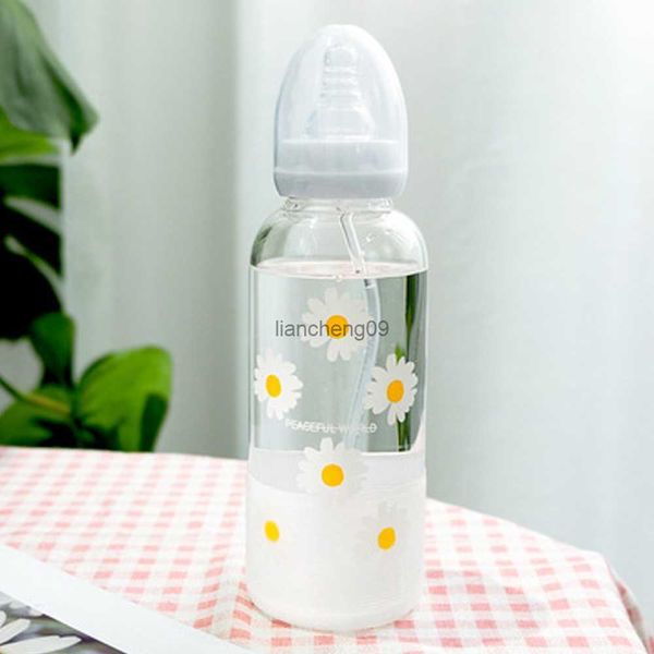 400 ml Creative Diplômé Adulte Bouteille En Verre Grande Capacité Étudiante Mamelon Tasse D'eau Sans BPA Enfant Cadeau D'anniversaire Tasse L230620