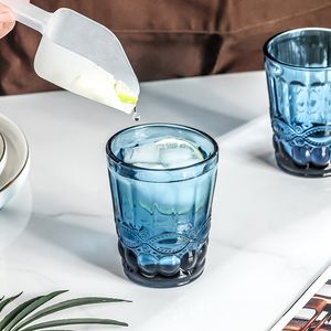 400ML multicolore Vintage verres à eau potable verres à eau colorés en relief eau vin verrerie