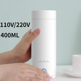 400 ml draagbare elektrische ketels Thermal Cup Travel Coffee Tea Water Boiler Temperatuurregeling Smart Water Kettle