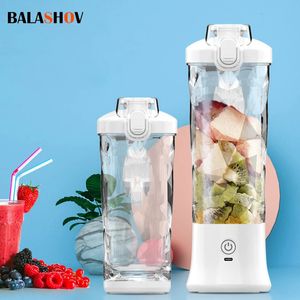 400ml Powerful Electric Juicer cup portable Smoothie Blender Fruit Mixer Food Processor USB Rechargeable Mini Juice Blenders 240116