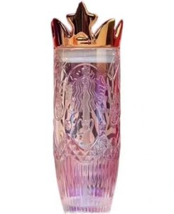 400 ml à 500 ml 2021 Mugs en édition limitée Coupe de verre Symphonie de la Saint-Valentin avec paille d'accompagnement Cups9896058