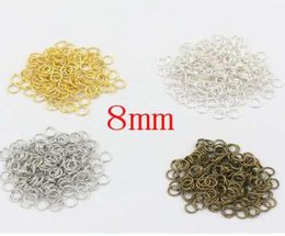 400 Uds. Anillos de salto de plata de bronce antiguo anillos divididos hallazgos de joyería joyería DIY 8mm 0101054019537