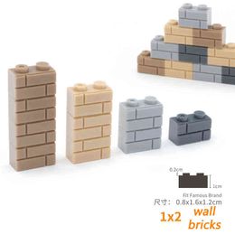 400 pièces bricolage blocs de construction figurines murales briques 1x2 points jouets créatifs éducatifs pour enfants taille Compatible avec 98283 AA220317