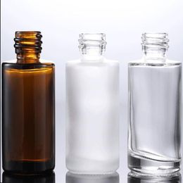 400pcs / Lot 30ml Glass E Liquid Pipette Dropper Bottles Round Essential Oil Perfume Container 1OZ Skin Care Cosmetics Vial Acnnk