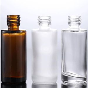 400pcs / Lot 30ml Glass E Liquid Pipette Dropper Bottles Round Essential Oil Perfume Container 1OZ Skin Care Cosmetics Vial Bhlpp