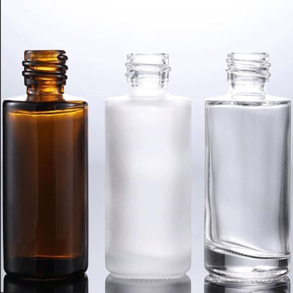 400pcs / Lot 30ml Glass E Liquid Pipette Dropper Bottles Round Essential Oil Perfume Container 1OZ Cuidado de la piel Cosméticos Vial Farmu