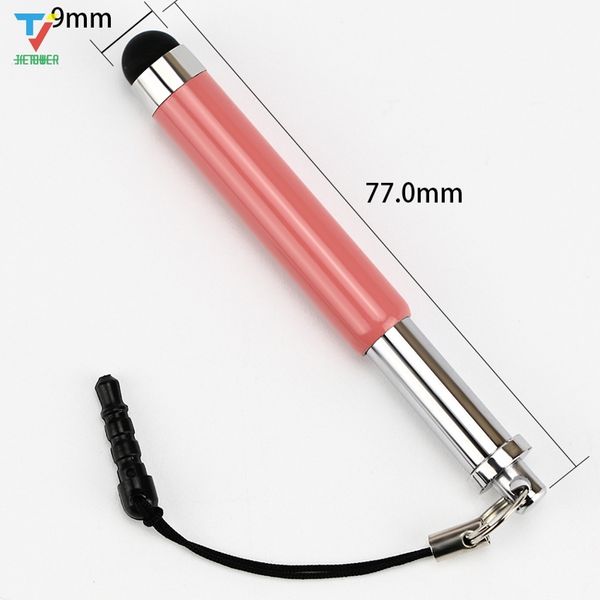 400 unids/lote Metral colorido retráctil Stylus lápiz de pantalla táctil para teléfonos móviles Android Tablet PC Mid